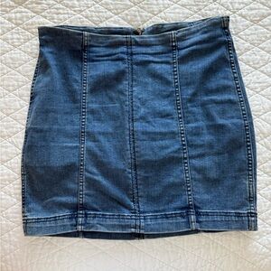 Free People Dark Blue Mini Skirt